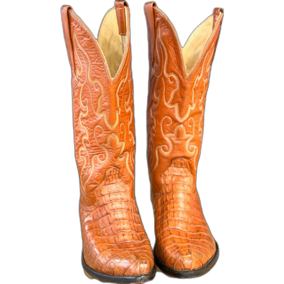 Vintage Handmade Crocodile Belly Western Boots – Women’s 7.5–8 (Men’s 6 EE) - Picture 4 of 7